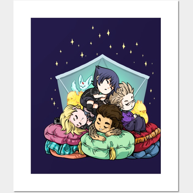 FFXV sleep pile Wall Art by beanclam